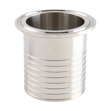 *POA** Alfa Laval 3" x 3" 14MPHR Rubber Hose Adapter Tri-Clover® UltraPure, 316L, 0.4EP³/Polished/SF4 (Int./Ext.), ASME BPE