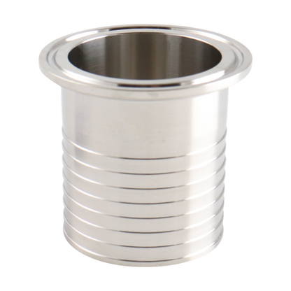 *POA** Alfa Laval 3" x 3" 14MPHR Rubber Hose Adapter Tri-Clover® UltraPure, 316L, 0.4EP³/Polished/SF4 (Int./Ext.), ASME BPE
