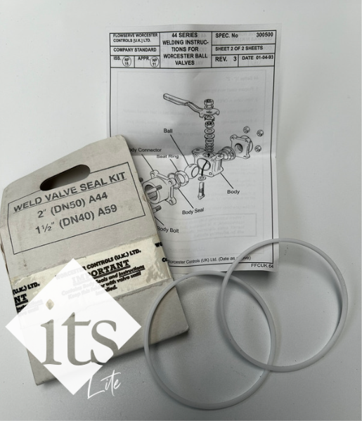 2" Worcester® Ball Valve, 316L, PTFE Seats and Seals, Butt Welded Ends. Suits OD (Ext.) Tube c/w Manual ¼ Turn Lever A99613