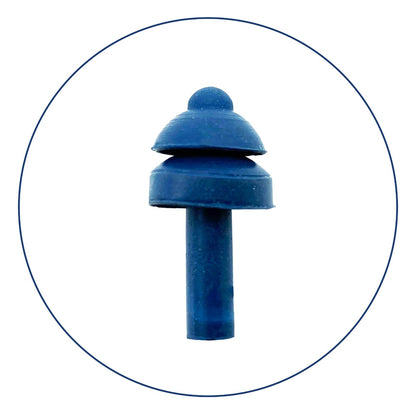 Detectamet Blue Metal Detectable Reusable Earplugs - Two Flange SNR 19 dB (Box of 200)