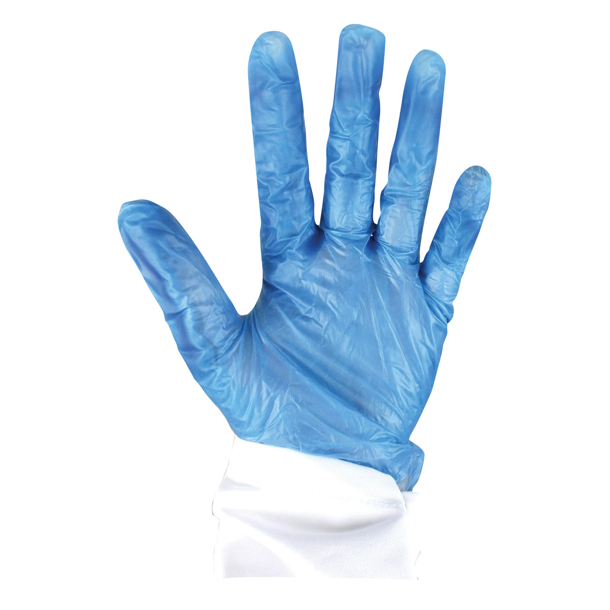 Detectamet Blue Metal Detectable Disposable Vinyl Gloves (Box of 100)