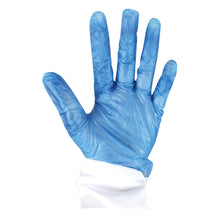 Detectamet Blue Metal Detectable Disposable Vinyl Gloves (Box of 100)