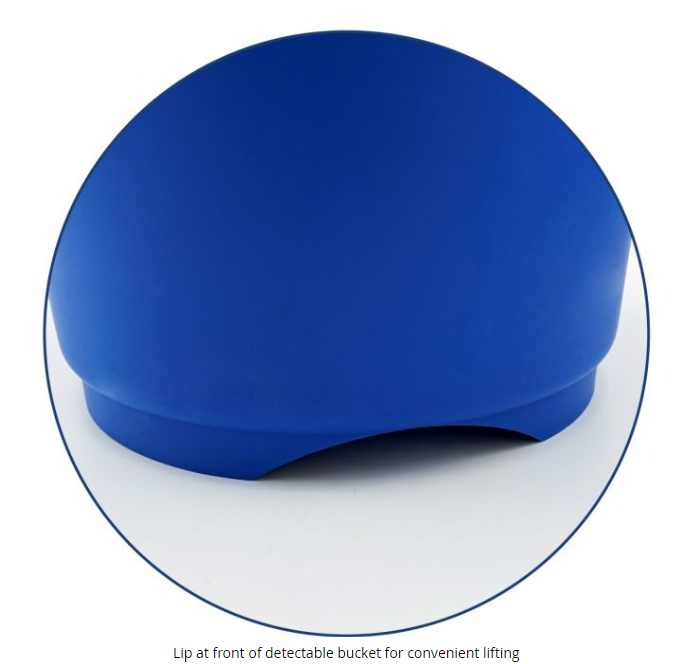 Detectamet 12L Blue Metal Detectable Bucket, Incl. Lid & Locking Clips 
