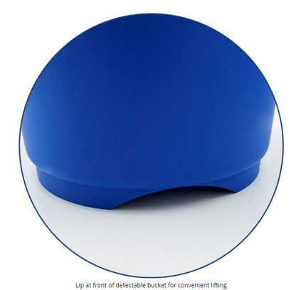 Detectamet 12L Blue Metal Detectable Bucket, Incl. Lid & Locking Clips 