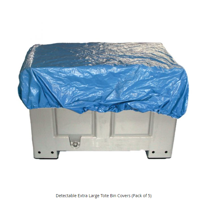 Detectamet Blue Extra Large Detectable Tote Bin Covers (Pack of 5)
