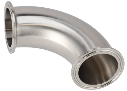 Alfa Laval 3/4" B2CMP Bend 90° Tri-Clover® UltraPure Tube, Weld, 316L, 0.4EP³/Polished/SF4 (Int./Ext.), ASME BPE