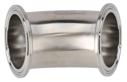 Alfa Laval 2" B2KMW Bend 45° Tri-Clover® UltraPure Tube, Weld, 316L, 0.4EP³/Polished/SF4 (Int./Ext.), ASME BPE