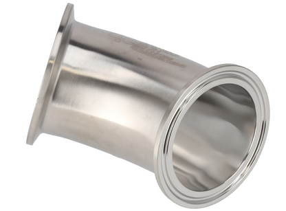 Alfa Laval 2" B2KMW Bend 45° Tri-Clover® UltraPure Tube, Weld, 316L, 0.4EP³/Polished/SF4 (Int./Ext.), ASME BPE