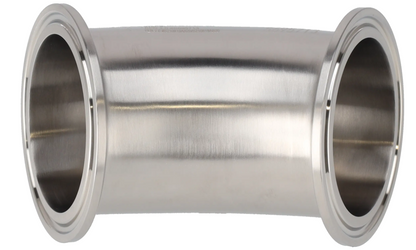 Alfa Laval 2" B2KMP Bend 45° (Tri-Clamp) Tri-Clover® Hygienic, 316L, 0.8Ra/Polished (Int./Ext.), 3A