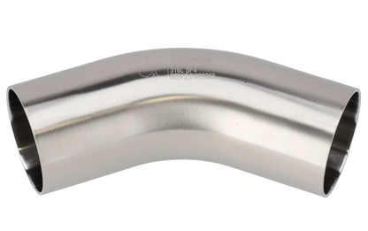 Alfa Laval 3" B2KS Bend 45° Tri-Clover® UltraPure Tube, Weld, 316L, 0.4EP³/Polished/SF4 (Int./Ext.), ASME BPE