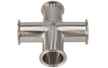 Alfa Laval 3/4" B9MP Reducing Cross Tri-Clover® UltraPure, 316L, 0.4EP³/Polished/SF4 (Int./Ext.), ASME BPE