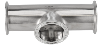 Alfa Laval 2" B7MPS Tee, Weld, 316L, 0.4EP³/Polished/SF4 (Int./Ext.), ASME BPE