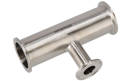 Alfa Laval 2" x 2½" B7RMP Reducing Tee Tri-Clover® Hygienic, 316L, 0.8Ra/Polished (Int./Ext.), Weld, 3A