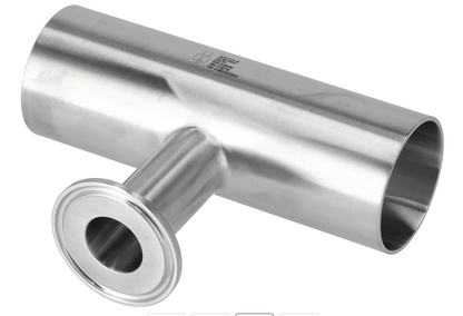 Alfa Laval 1½" x 3/4" B7RWWM Reducing Tee, Weld/Weld/Tri-Clamp, 316L, 0.5Ra/Polished/SF1 (Int./Ext.)