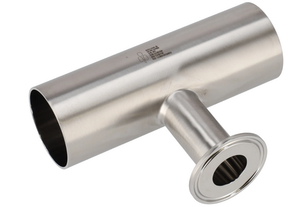 Alfa Laval 1½" x 3/4" B7RWWM Reducing Tee, Weld/Weld/Tri-Clamp, 316L, 0.4EP³/Polished/SF4 (Int./Ext.)