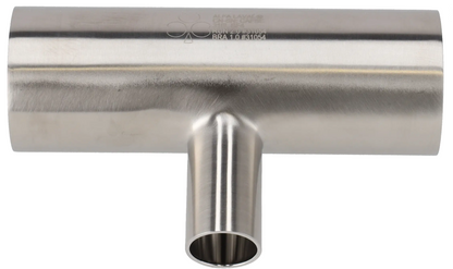 Alfa Laval 2" x 2½" B7RWWW Reducing Tee, Weld, 316L, 0.4EP³/Polished/SF4 (Int./Ext.)
