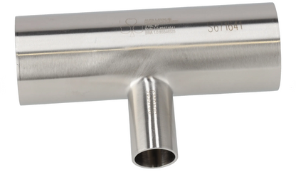 Alfa Laval 1½" x 6" B7RWWW Reducing Tee Tri-Clover® Hygienic, 316L, 0.8Ra/Polished (Int./Ext.), Weld, 3A