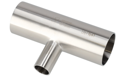 Alfa Laval 1½" x 6" B7RWWW Reducing Tee Tri-Clover® Hygienic, 316L, 0.8Ra/Polished (Int./Ext.), Weld, 3A