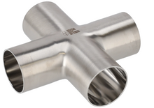 Alfa Laval 4" B9WWWW Cross Tri-Clover® UltraPure, 316L, 0.4EP³/Polished/SF4 (Int./Ext.), ASME BPE
