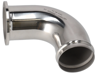 Alfa Laval 38mm Bend, Hose & Liner SMS Hygienic Fitting, 316L, ISO-2037 (Tube)