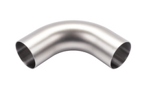 Alfa Laval 76.1mm 90° Bend Hygienic Fitting, 316L, R= 1 x D, ISO-2037, Raw Polished (Int./Ext.