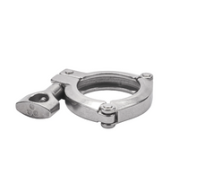 Alfa Laval 4" 13MHHS Clamp Ring Tri-Clover® Hygienic, 304L, Double Hinged