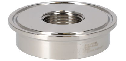 Alfa Laval 1½" x 3/4" 23BMP Thermometer Cap Tri-Clover® Hygienic, 316L, 0.8Ra/Polished (Int./Ext.) Tapped with NPT Thread, 3A