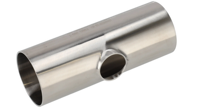 Alfa Laval DIN-40/DIN-100 Short Reducing Tee (RTK) Hygienic DIN Fitting, 304L, 0.8Ra/1.6Ra/HSF2 (Int./Ext.), DIN-11852