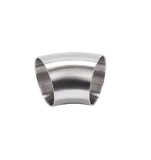 Alfa Laval DIN-50 Bend 45° Hygienic Fitting, 316L, 0.8Ra/0.8Ra/HSF3 (Int./Ext.). Compatible with DIN