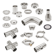 Alfa Laval 25mm Short Bend, Nut/Liner & Male SMS Hygienic Fitting, 304L, ISO-2037 (Tube)