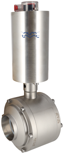 Alfa Laval DIN-50 Sanitary Ball Valve, Weld Ends, 316L, DIN, EPDM, Normally Closed, Supplied with Actuator, Compatible with ThinkTop® V50