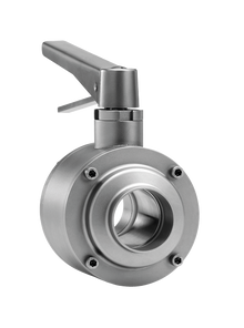 Alfa Laval DIN-100 Sanitary  Ball Valve, Weld Ends, 316L, DIN, EPDM, Supplied With Manual Handle