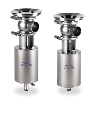 Alfa Laval DIN-100 Tank Outlet Unique Single Seat Valve, 316L, 0.8/Blasted (Int./Ext.), Normally Closed, Shut Off, EPDM, DIN, Body Type 001, Weld End