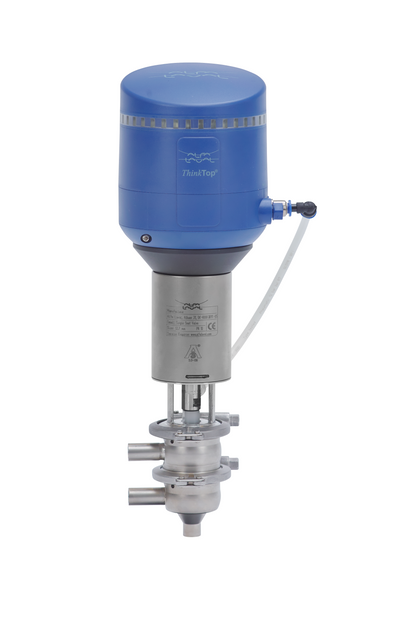 Alfa Laval 0.75"/19 mm Unique Small Single Seat Valve, 316L, 0.5Ra/Blasted (Int./Ext.), EPDM, Hex Nut Clamp, Body Type 20, Weld End