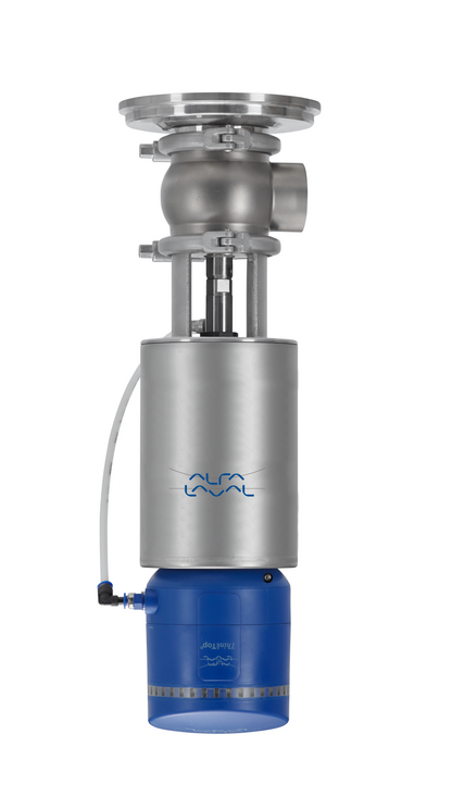 Alfa Laval DIN-100 Tank Outlet Unique Single Seat Valve, 316L, 0.8/Blasted (Int./Ext.), Normally Closed, Shut Off, EPDM, DIN, Body Type 001, Weld End