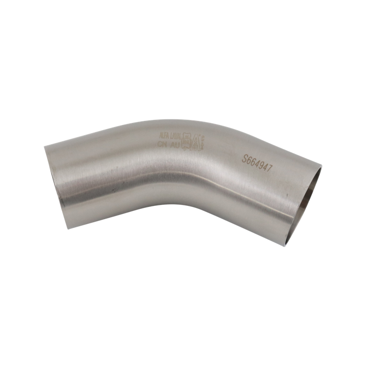 Alfa Laval 1" B2KS Bend 45° Tri-Clover® Hygienic, 304L, 0.8Ra/Polished (Int./Ext.), 3A