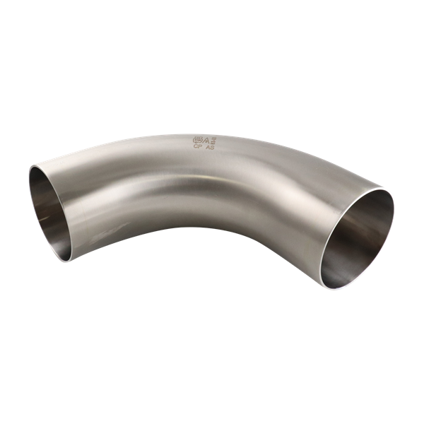Alfa Laval 4" B2S Bend 90° Tri-Clover® UltraPure Tube, Weld, 316L, 20Ra/Polished/SF1 (Int./Ext.), ASME BPE