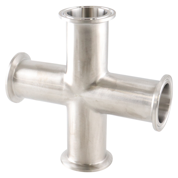 Alfa Laval 1" B9MP Cross Tri-Clover® Hygienic, 316L, 0.8Ra/Polished (Int./Ext.), Weld, 3A