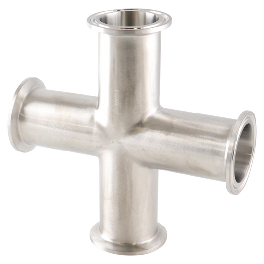 Alfa Laval 1" B9MP Cross Tri-Clover® Hygienic, 316L, 0.8Ra/Polished (Int./Ext.), Weld, 3A