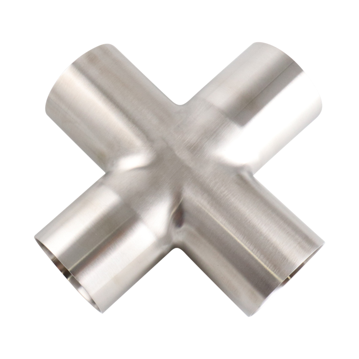 Alfa Laval 4" B9WWWW Cross Tri-Clover® Hygienic, 316L, 0.8Ra/Polished (Int./Ext.), Weld, 3A