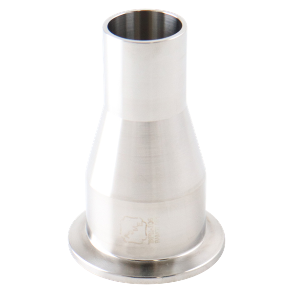 Alfa Laval 3/4" x 1/2" B31S-14MP Concentric Reducer Tri-Clover® UltraPure, Clamp/Clamp, 316L, 0.5Ra/Polished/SF1 (Int./Ext.), ASME BPE