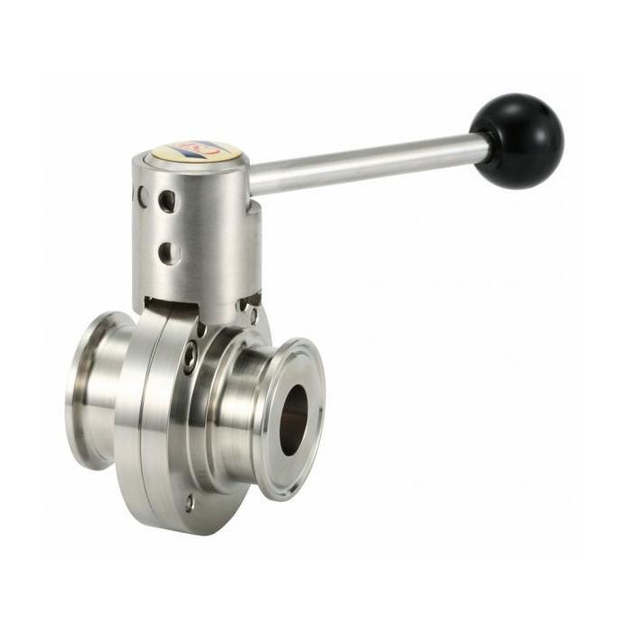 Alfa Laval 1" Manually Operated Unique Single Seat Valve, 316L, 0.8/Blasted (Int./Ext.), Shut Off, EPDM, ISO, Body Type 200, Weld Ends