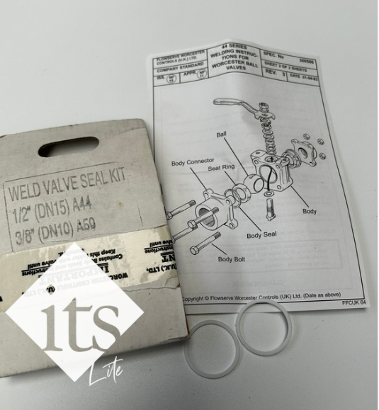 1/2" Worcester® A44 Series Ball Valve, 316L. Butt Weld OD (Ext.) X69215 - X20330