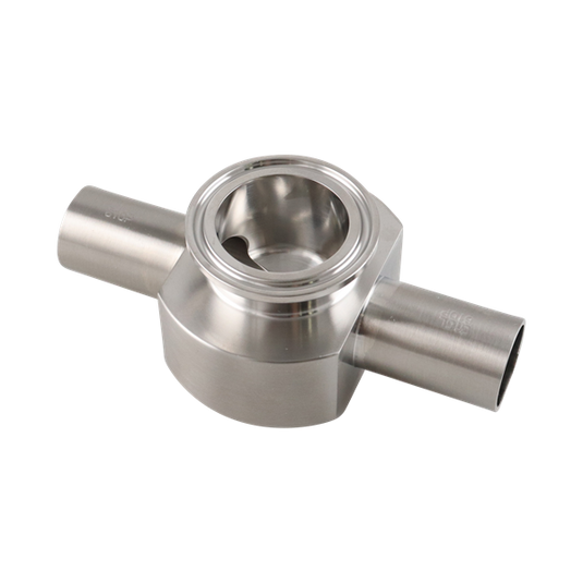 Alfa Laval 1/2" x 1½" B7IWWMS (Reducing) Tee Tri-Clover® UltraPure Instrument, Weld, 316L, 0.4EP³/Polished/SF4 (Int./Ext.), ASME BPE