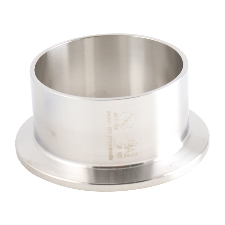 Alfa Laval 1/2" L14AM Clamp Ferrule Tri-Clover® UltraPure, 316L, 0.5Ra/Polished/SF1 (Int./Ext.), ASME BPE