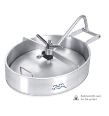 Alfa Laval 440 x 320 mm (17.32 x 12.60") LKD  Manway, 60 mm (H), NBR, Supplied With Plastic Handle (No Hinge) 