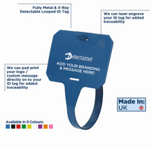Detectamet Metal Detectable Looped ID Tags (Pack of 25)