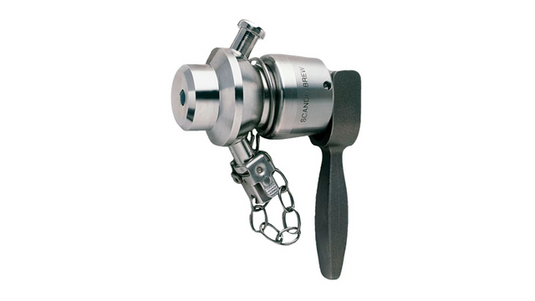 Alfa Laval SCANDI BREW® 3/8" (BSP) Membrane Sample Valve, Screwed BSP, 0-10 Bar, Supplied With Manual Handle & Micro Port, 316L, 0.8 Ra (Int.)