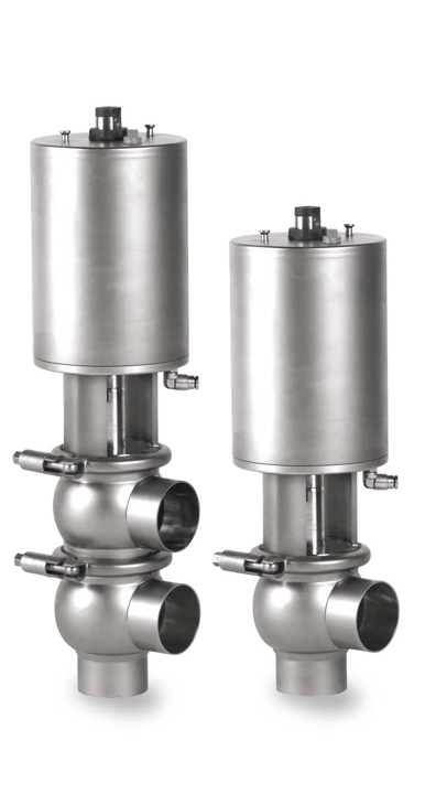 Alfa Laval DIN-40 Reverse Acting Unique Single Seat Valve, 0.8/Blasted (Int./Ext.), Air/Air, Maintainable, Shut Off, HNBR, Body Type 022, Weld End
