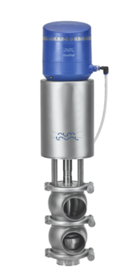 Alfa Laval Tangential Unique Single Seat Valve, 316L, 0.8/Blasted (Int./Ext.), Normally Closed, Change Over, EPDM, Weld End